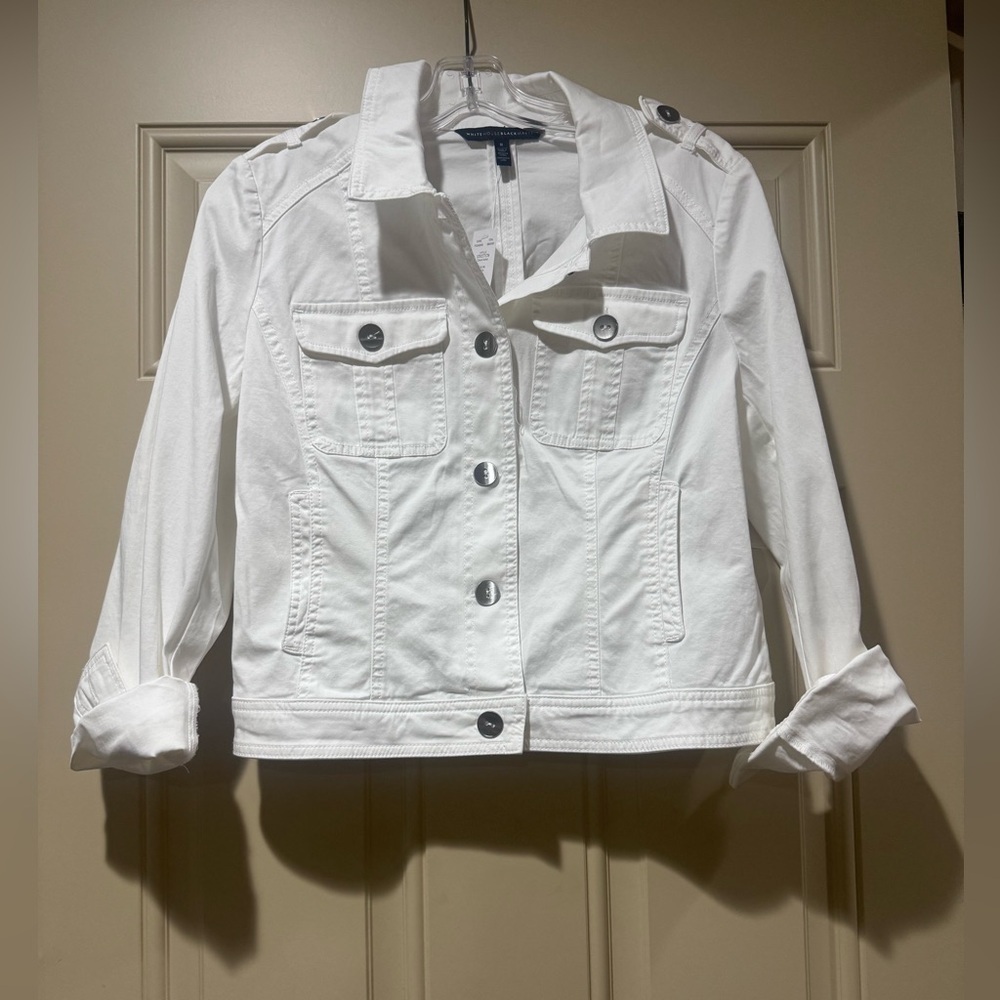 NWT whbm casual white jacket. Sz 8 - Picture 6 of 13